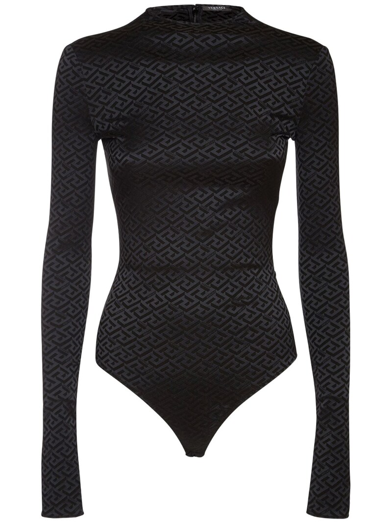 Monogram jersey bodysuit - Versace - Women | Luisaviaroma