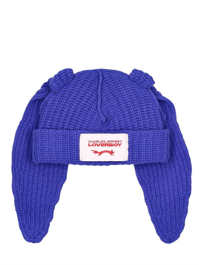 Charles Jeffrey LOVERBOY - Cappello beanie chunky rabbit in misto lana ...