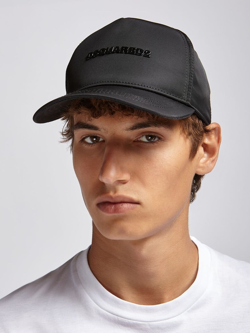 Dsquared2 - D2 nylon logo baseball cap - Black | Luisaviaroma