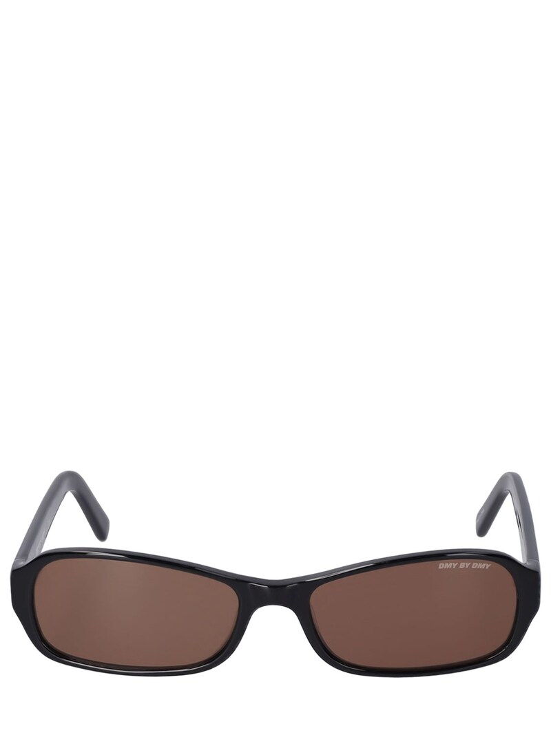 Juno squared acetate sunglasses by Dmy by Dmy, available on luisaviaroma.com for $190 Emily Ratajkowski Sunglasses Exact Product 