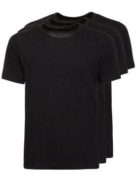 Boss: Set de 3 camisetas de algodón - Negro - men_0 | Luisa Via Roma
