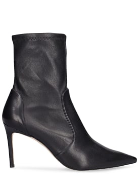 Stuart Weitzman: 85mm Stuart leather ankle boots - Black - women_0 | Luisa Via Roma