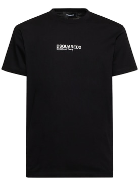  DSQUARED2 Paquete de 2 camisetas de algodón elástico con cuello  en V para hombre, color negro, Negro - : Ropa, Zapatos y Joyería