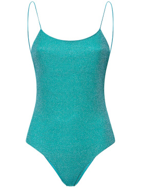 Oséree Swimwear: Lumiere Maillot金银丝连体泳衣 - 蓝色 - women_0 | Luisa Via Roma