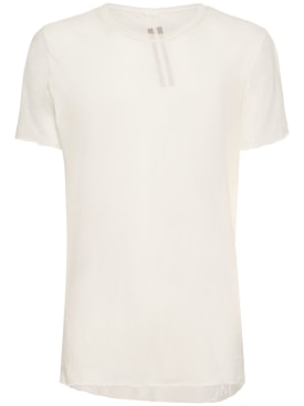 Rick Owens: Basic コットンTシャツ - ミルク - men_0 | Luisa Via Roma