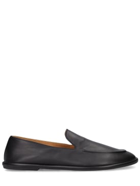 The Row: Canal leather loafers - Black - women_0 | Luisa Via Roma