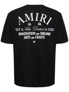 Amiri: Amiri Arts District印花棉质T恤 - 黑色 - men_0 | Luisa Via Roma