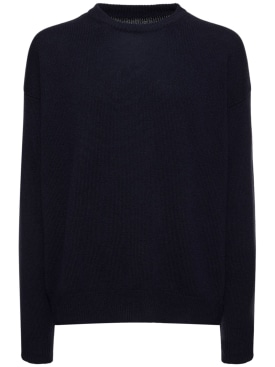 Jil Sander: Boxy cashmere sweater - Black - men_0 | Luisa Via Roma