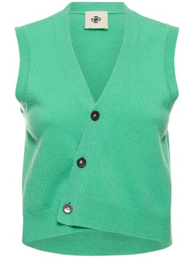 The Garment: Como cashmere & wool vest - Green - women_0 | Luisa Via Roma