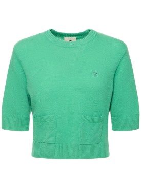 The Garment: Como logo wool blend t-shirt - Green - women_0 | Luisa Via Roma