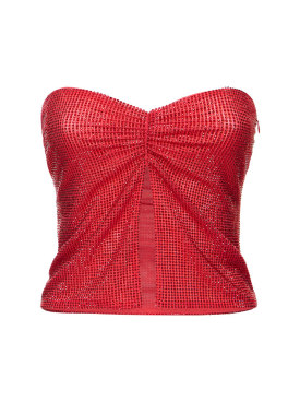 Giuseppe Di Morabito: 装饰抹胸短款上衣 - 红色 - women_0 | Luisa Via Roma