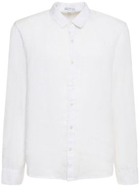 James Perse: Classic linen shirt - White - men_0 | Luisa Via Roma