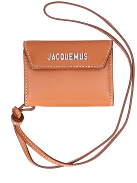 Jacquemus Le porte Jacquemus Envelope Wallet Black in Cowskin Leather with  Silver-tone - US