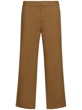 Carhartt WIP: Simple cotton pants - Hamilton Brown - men_0 | Luisa Via Roma