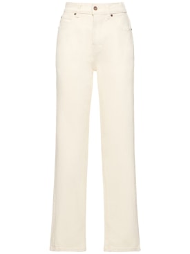 Dickies: Pantalones de denim de algodón - Blanco - women_0 | Luisa Via Roma