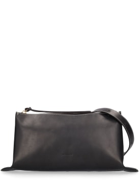 Jil Sander: Small Empire leather shoulder bag - Black - women_0 | Luisa Via Roma
