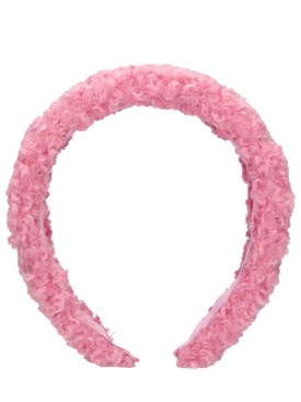 Monnalisa: Faux fur headband - Pink - kids-girls_0 | Luisa Via Roma