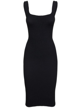 Hunza G: Sleeveless mini tank dress - Black - women_0 | Luisa Via Roma