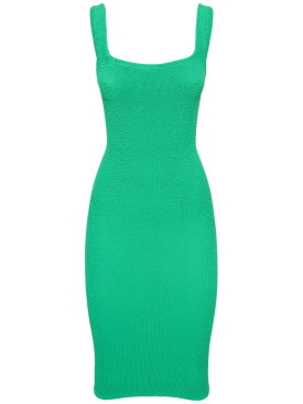 Hunza G: Sleeveless mini tank dress - Green - women_0 | Luisa Via Roma