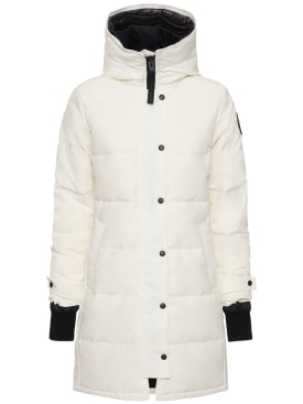 Canada Goose: Parka imbottito Shelburne - Bianco - women_0 | Luisa Via Roma