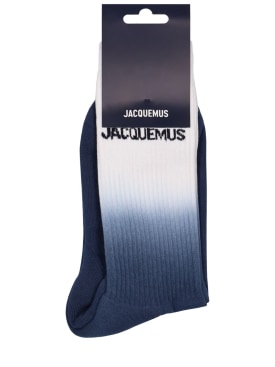 Jacquemus: Les Chaussettes Moisson socks - Navy - men_0 | Luisa Via Roma