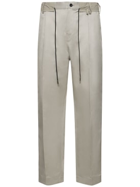 Sacai: Cotton chino pants - Grey - men_0 | Luisa Via Roma