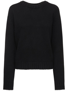 Khaite: Mae cashmere crewneck sweater - Black - women_0 | Luisa Via Roma