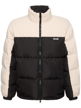 Color block nylon down jacket - MSGM - Men