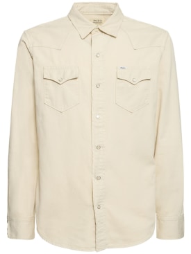 Polo Ralph Lauren: Western cotton shirt - Sand - men_0 | Luisa Via Roma