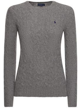 Polo Ralph Lauren: Julianna wool & cashmere knit sweater - Gri - women_0 | Luisa Via Roma