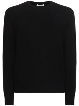 The Row: Benji cashmere crewneck sweater - Black - men_0 | Luisa Via Roma