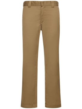 Carhartt WIP: Pantalones de algodón - Leather Rinsed - men_0 | Luisa Via Roma