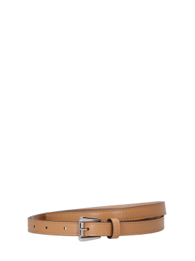 Michael Kors Collection: 15mm Joni leather belt - Camel - women_0 | Luisa Via Roma