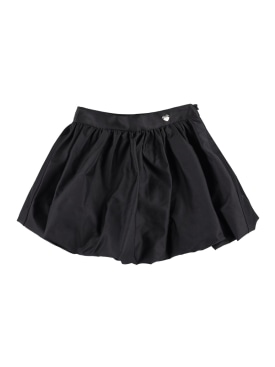 Monnalisa: 科技织物半身裙 - 黑色 - kids-girls_0 | Luisa Via Roma