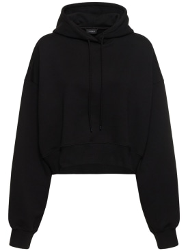 Wardrobe.nyc: Oversized cotton hoodie - Schwarz - women_0 | Luisa Via Roma