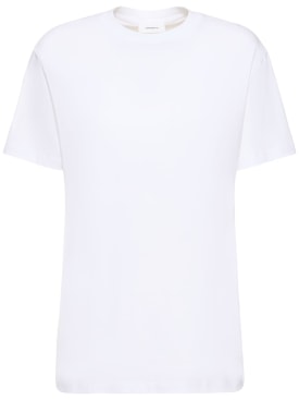 Wardrobe.nyc: Camiseta clásica de jersey de algodón - Blanco - women_0 | Luisa Via Roma