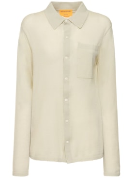 Guest In Residence: Showtime cashmere shirt - Pebble - women_0 | Luisa Via Roma