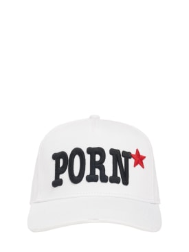 Dsquared2: Porn*棉质棒球帽 - 白色 - men_0 | Luisa Via Roma