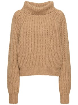 Khaite: Suéter de cashmere con cuello vuelto - Beige - women_0 | Luisa Via Roma