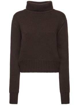 Khaite: Jovie cashmere turtleneck sweater - Brown - women_0 | Luisa Via Roma