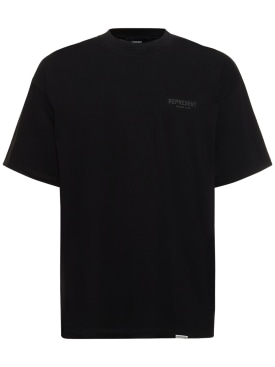Represent: T-Shirt aus Baumwolle mit Owners Club-Logo - Reflective - men_0 | Luisa Via Roma