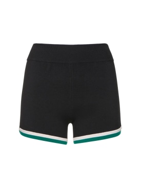 Nagnata: Retro wool blend shorts - Black - women_0 | Luisa Via Roma
