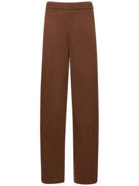 Lemaire: Soft wool blend curved pants - Brown - women_0 | Luisa Via Roma