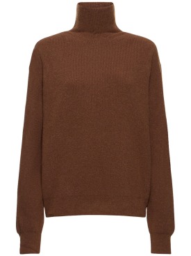 Lemaire: Wool blend turtleneck sweater - Brown - women_0 | Luisa Via Roma