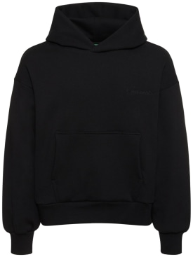 Garment Workshop: Double layer hoodie w/ double embroidery - Chaos Black - men_0 | Luisa Via Roma