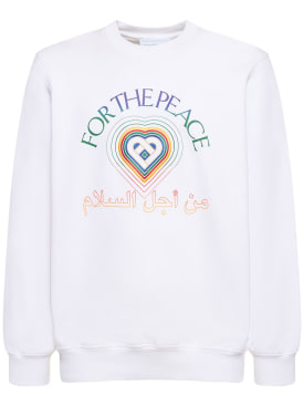 Casablanca: For The Peace organic cotton sweatshirt - White - men_0 | Luisa Via Roma