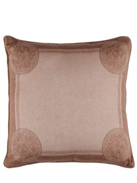 Versace: Medusa cushion - Chocolate - ecraft_0 | Luisa Via Roma