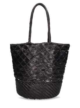 Dragon Diffusion: Corso Weave leather bucket bag - Black - women_0 | Luisa Via Roma