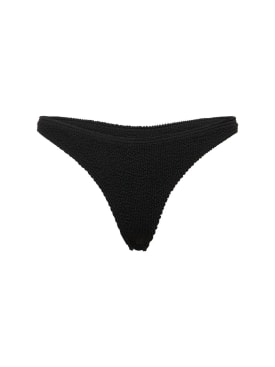 Bond Eye: Braguitas de bikini de seersucker - Negro - women_0 | Luisa Via Roma