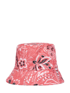 Etro: Printed cotton poplin bucket hat - Fuchsia/Ivory - kids-girls_0 | Luisa Via Roma
